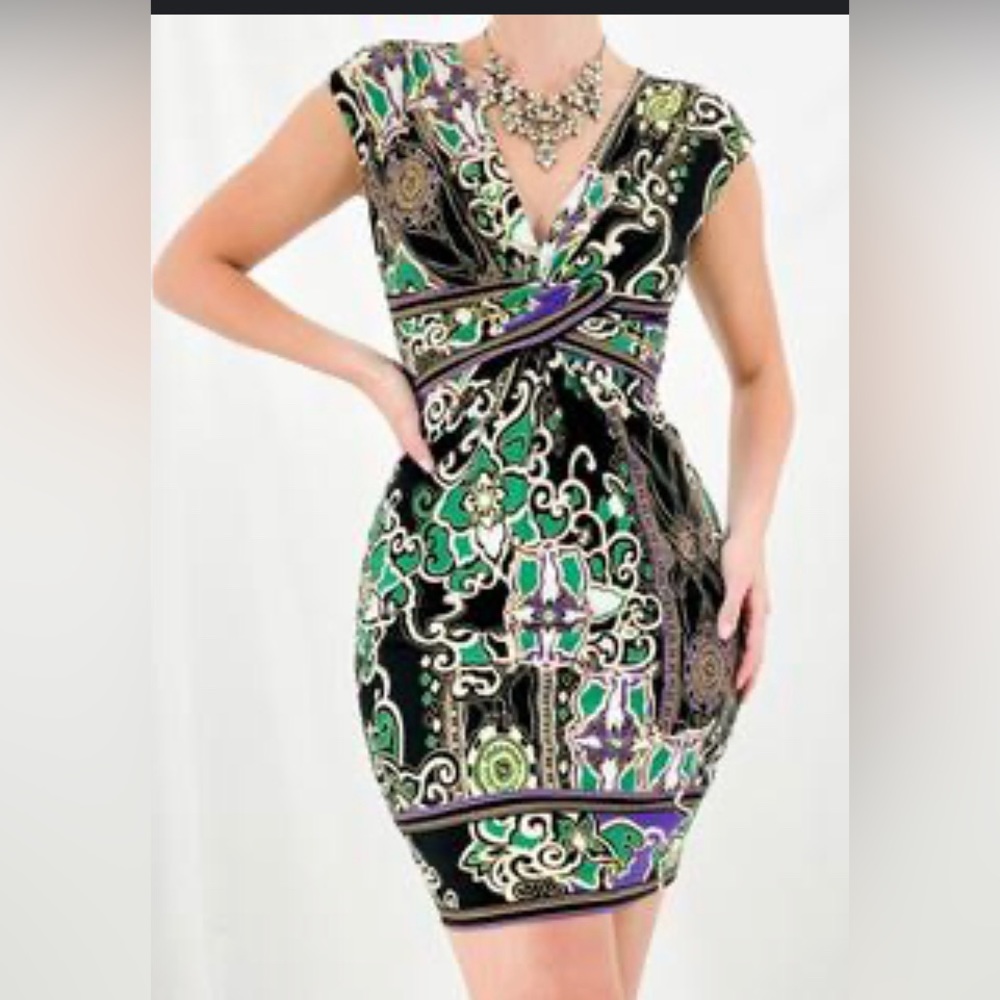 🎉Vintage Cache Body Con Dress size 4 mobwife aesthetic